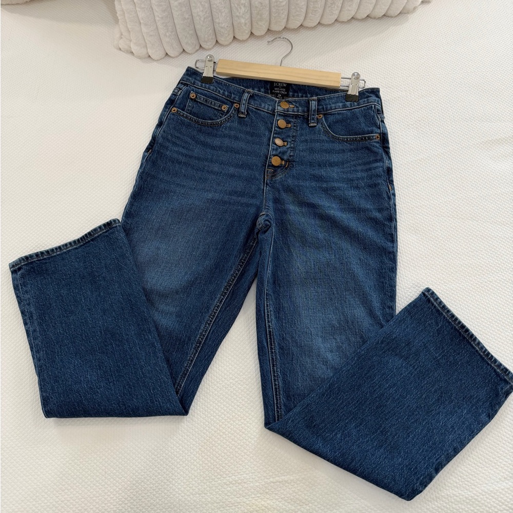 NWOT! J Crew Classic Blue Mid-Rise Flare Crop Ladies’ Jeans